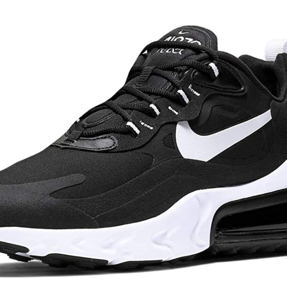 Nike Air Max 270 React Men'sRunning Shoes Black White CI3866-004 Oreo Black - Picture 5 of 10